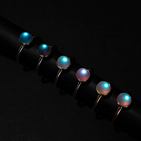 Rosa | 925 Sterling Silber | Meerjungfrau Glasring